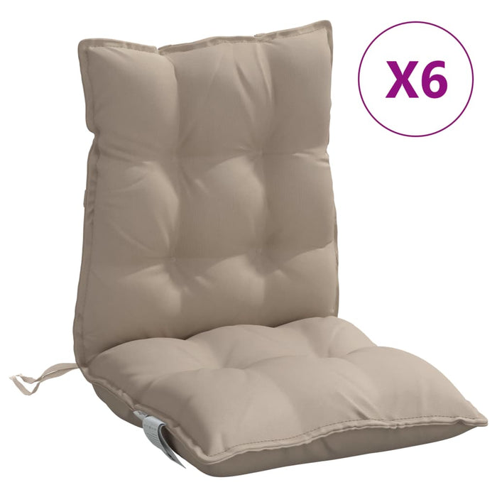 Perne scaun cu spătar mic, 6 buc., gri taupe, textil oxford WALTI