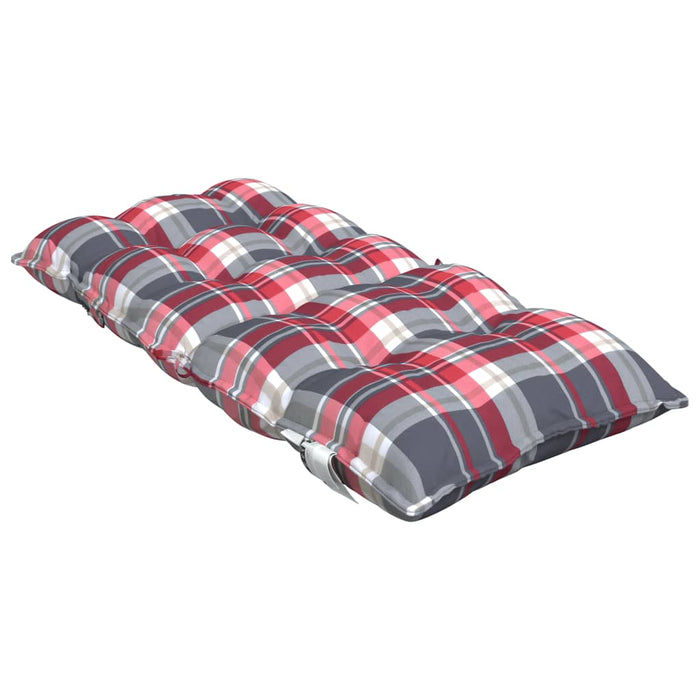 Perne scaun cu spătar mic, 4 buc., roșu carouri, textil oxford - WALTI WALTI