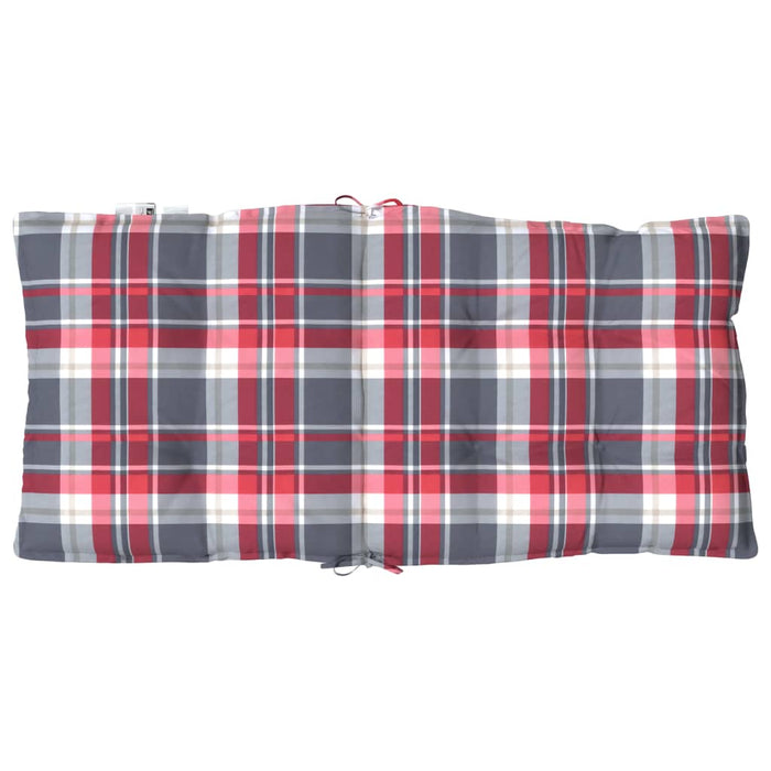Perne scaun cu spătar mic, 4 buc., roșu carouri, textil oxford - WALTI WALTI