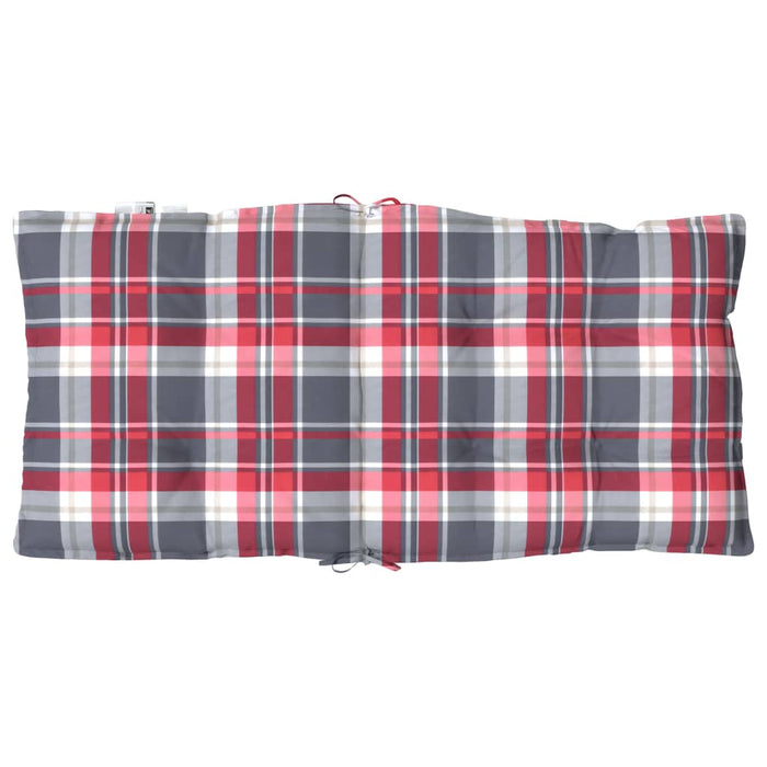 Perne scaun cu spătar mic, 6 buc., roșu carouri, textil oxford - WALTI WALTI