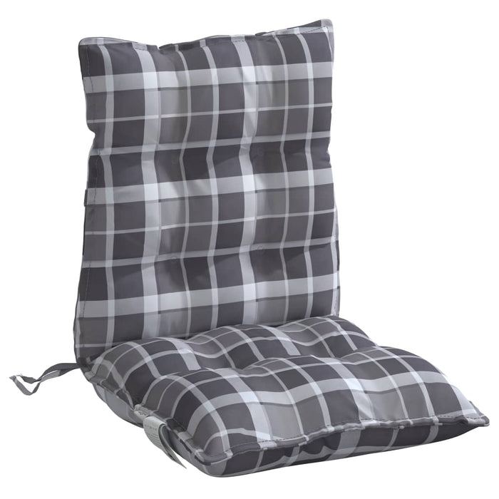 Perne scaun cu spătar mic, 2 buc., gri carouri, textil oxford - WALTI WALTI