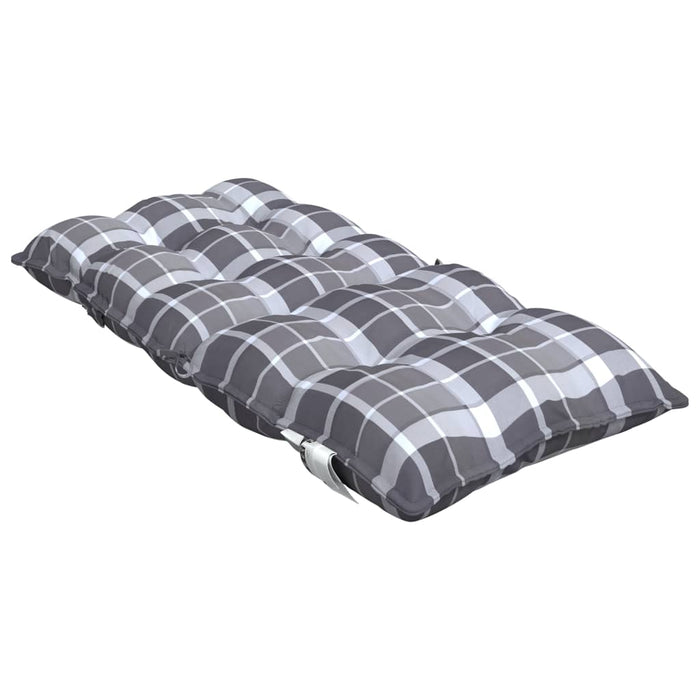 Perne scaun cu spătar mic, 2 buc., gri carouri, textil oxford - WALTI WALTI