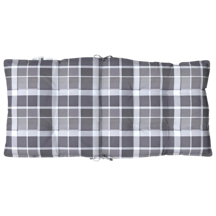 Perne scaun cu spătar mic, 2 buc., gri carouri, textil oxford - WALTI WALTI