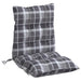 Perne scaun cu spătar mic, 4 buc., gri carouri, textil oxford - WALTI WALTI