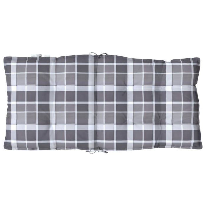 Perne scaun cu spătar mic, 4 buc., gri carouri, textil oxford - WALTI WALTI