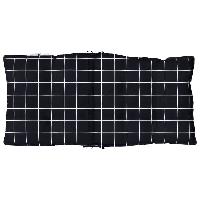 Perne scaun cu spătar mic, 2 buc., negru carouri, textil oxford - WALTI WALTI