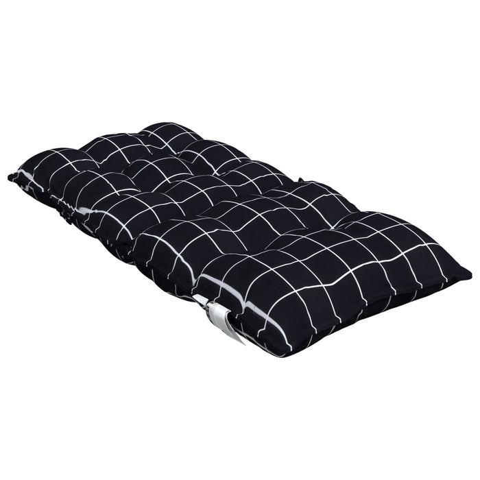Perne scaun cu spătar mic, 6 buc., negru carouri, textil oxford WALTI