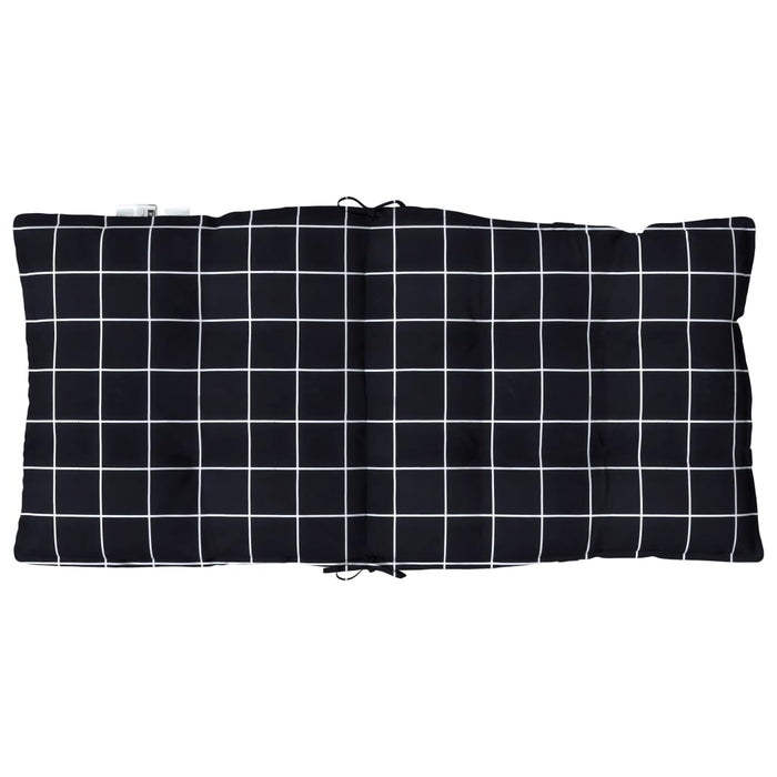Perne scaun cu spătar mic, 6 buc., negru carouri, textil oxford WALTI