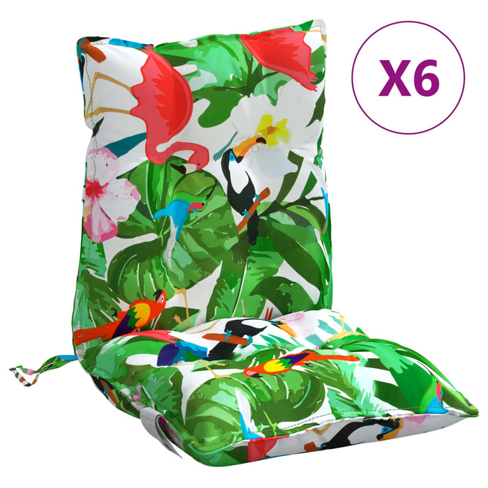 Perne scaune cu spătar jos, 6 buc., multicolor, textil oxford - WALTI WALTI