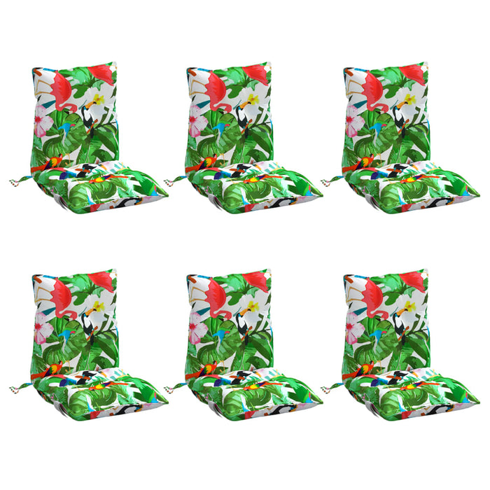 Perne scaune cu spătar jos, 6 buc., multicolor, textil oxford - WALTI WALTI