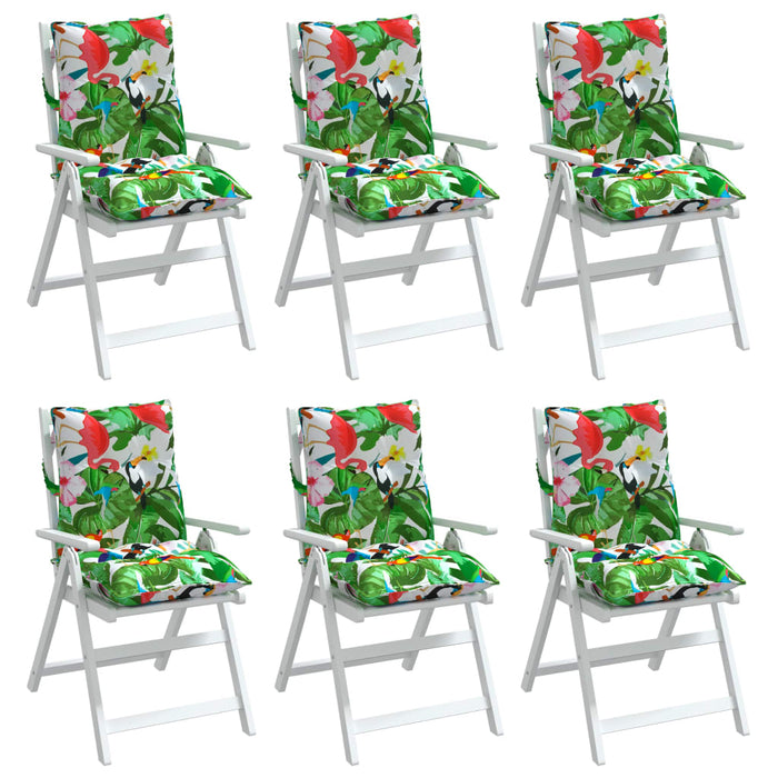 Perne scaune cu spătar jos, 6 buc., multicolor, textil oxford - WALTI WALTI