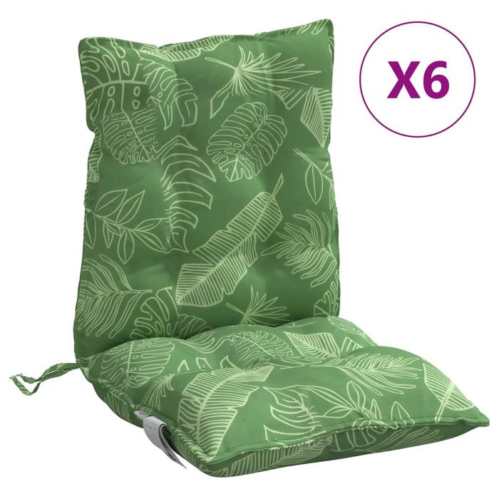 Perne de scaun spătar jos, 6 buc., model frunze, textil oxford - WALTI WALTI