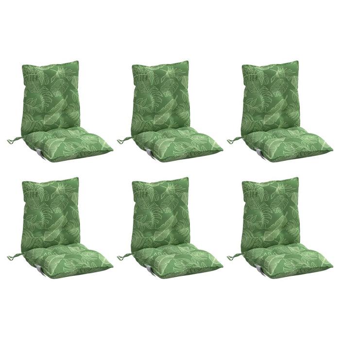 Perne de scaun spătar jos, 6 buc., model frunze, textil oxford - WALTI WALTI