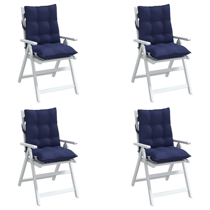 Perne scaune cu spătar jos, 4 buc., bleumarin, textil oxford - WALTI WALTI