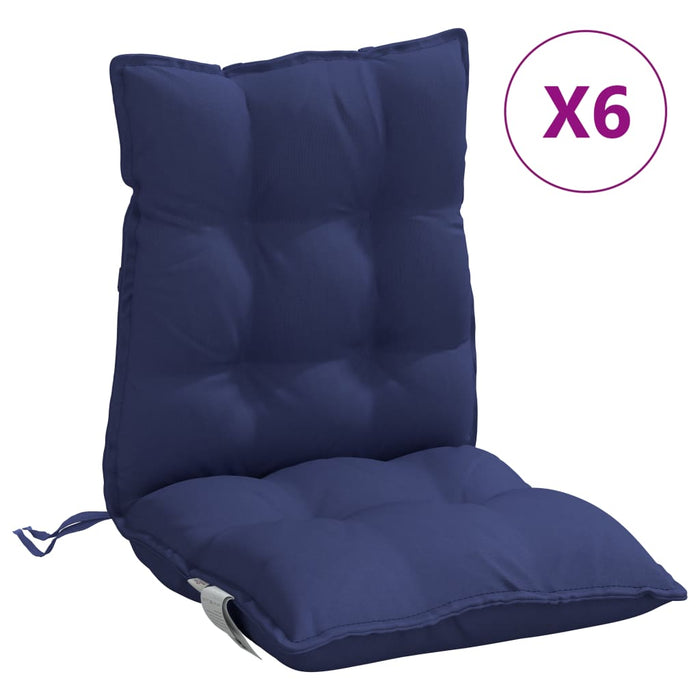 Perne scaune cu spătar jos, 6 buc., bleumarin, textil oxford - WALTI WALTI