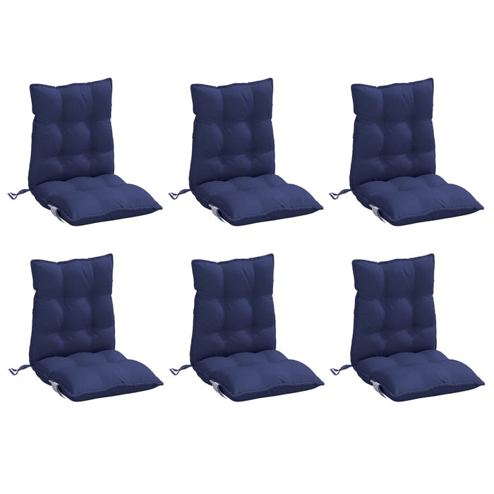 Perne scaune cu spătar jos, 6 buc., bleumarin, textil oxford - WALTI WALTI