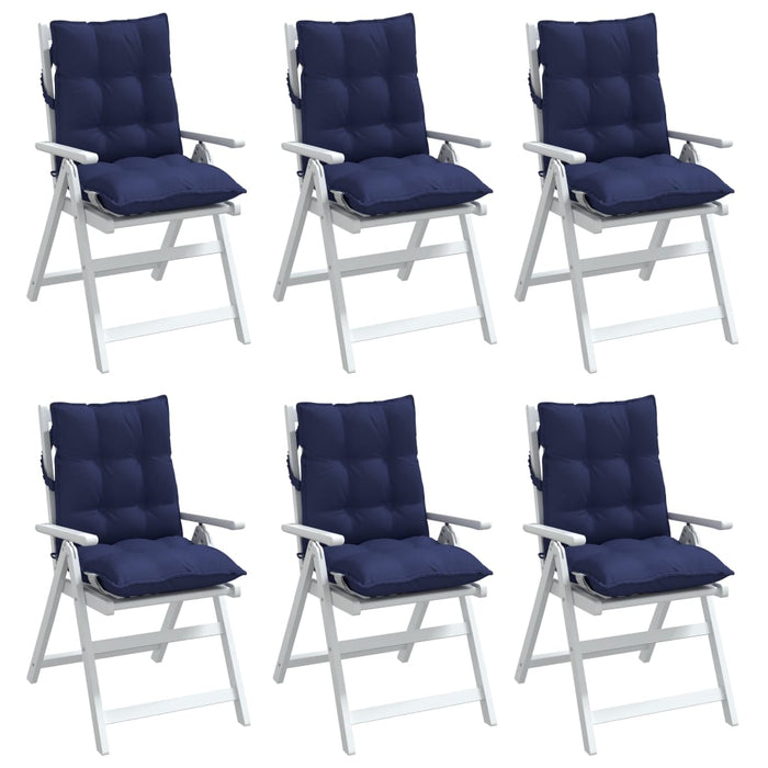 Perne scaune cu spătar jos, 6 buc., bleumarin, textil oxford - WALTI WALTI