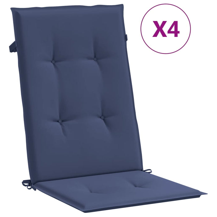 Perne scaune cu spătar înalt, 4 buc., bleumarin, textil - WALTI WALTI