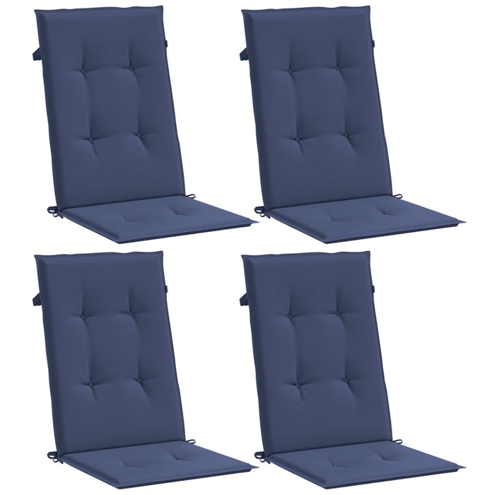 Perne scaune cu spătar înalt, 4 buc., bleumarin, textil - WALTI WALTI