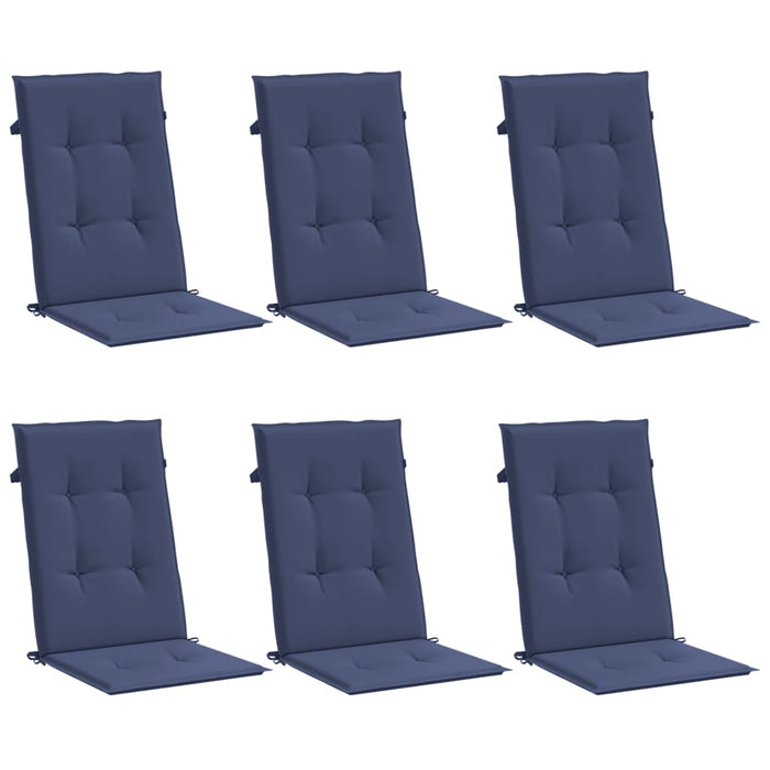 Perne scaune cu spătar înalt, 6 buc., bleumarin, textil - WALTI WALTI