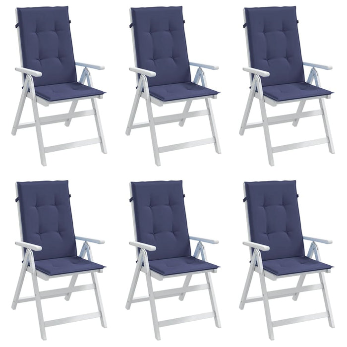 Perne scaune cu spătar înalt, 6 buc., bleumarin, textil - WALTI WALTI