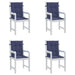 Perne pentru scaune cu spătar jos, 4 buc., bleumarin, textil - WALTI WALTI