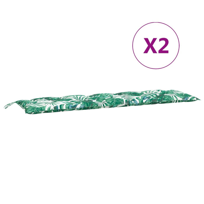 Perne bancă de grădină 2 buc., model frunze, 180x50x7cm, textil - WALTI WALTI