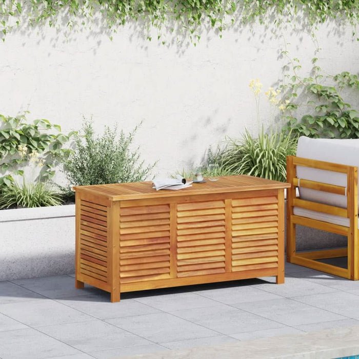 Ladă depozitare grădină cu grilaj 113x50x56cm lemn masiv acacia - WALTI WALTI