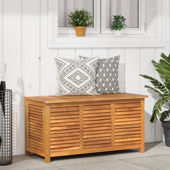 Ladă depozitare grădină cu grilaj 113x50x56cm lemn masiv acacia - WALTI WALTI