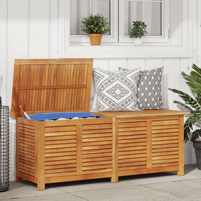 Ladă depozitare grădină cu grilaj 150x50x56cm lemn masiv acacia - WALTI WALTI