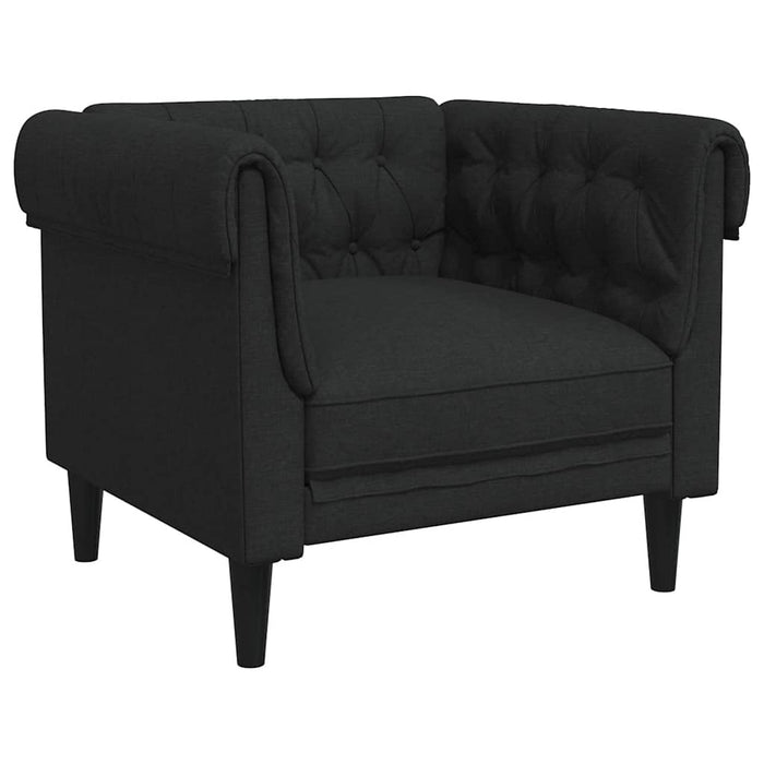Fotoliu Chesterfield, negru, material textil - WALTI WALTI