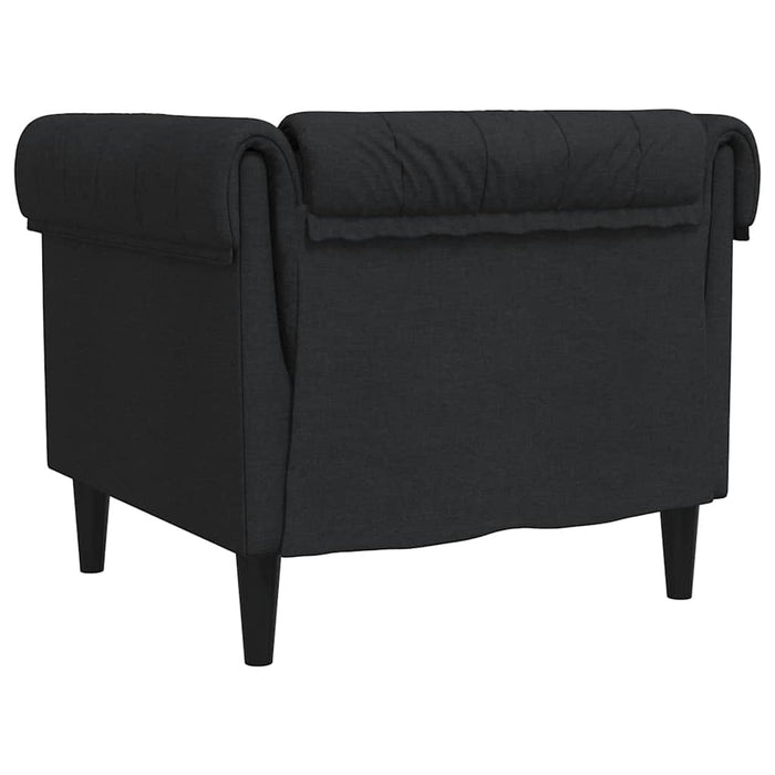 Fotoliu Chesterfield, negru, material textil - WALTI WALTI