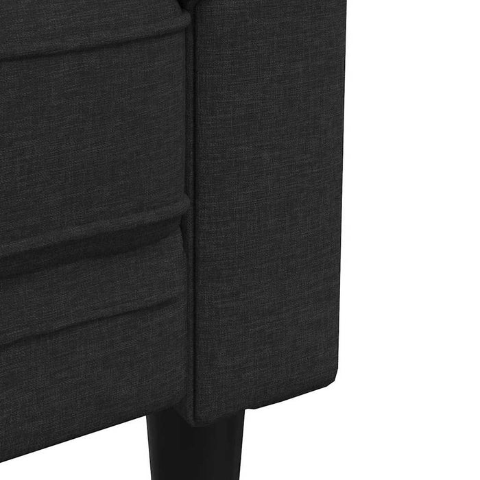 Fotoliu Chesterfield, negru, material textil - WALTI WALTI