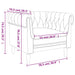 Fotoliu Chesterfield, negru, material textil - WALTI WALTI