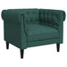 Fotoliu Chesterfield verde închis, material textil - WALTI WALTI