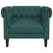 Fotoliu Chesterfield verde închis, material textil - WALTI WALTI