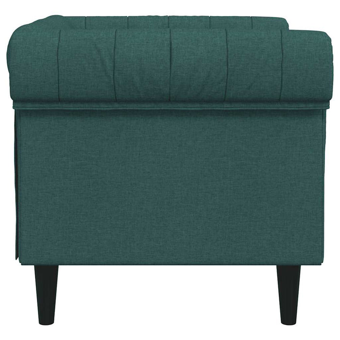 Fotoliu Chesterfield verde închis, material textil - WALTI WALTI