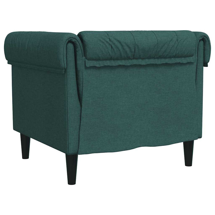 Fotoliu Chesterfield verde închis, material textil - WALTI WALTI