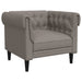 Fotoliu Chesterfield, gri taupe, material textil - WALTI WALTI