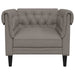 Fotoliu Chesterfield, gri taupe, material textil - WALTI WALTI