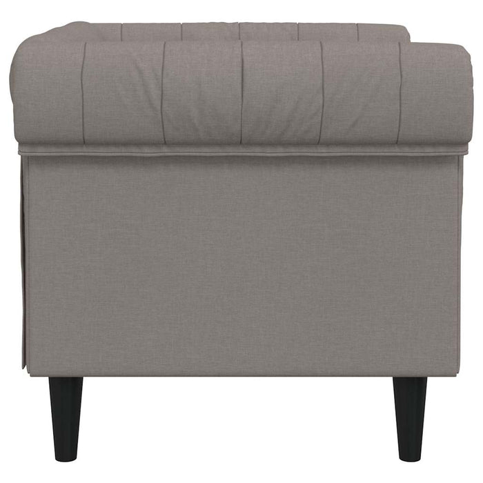Fotoliu Chesterfield, gri taupe, material textil - WALTI WALTI