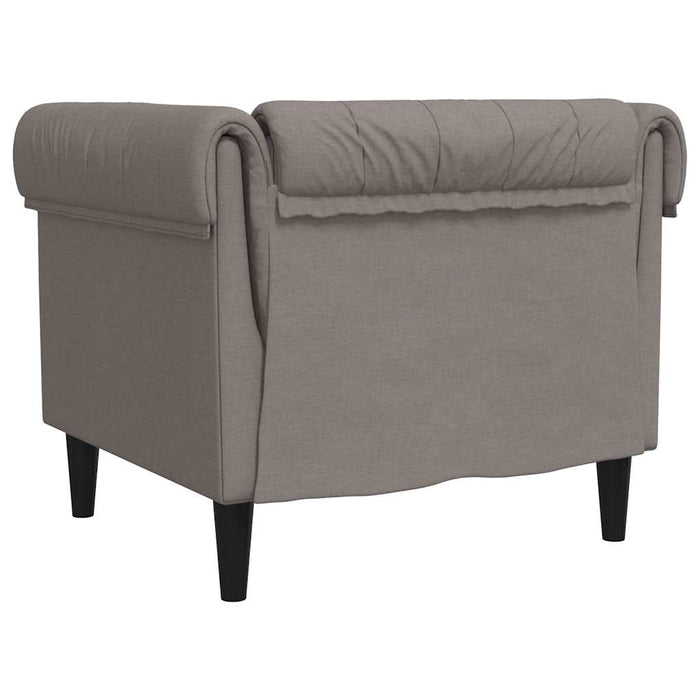 Fotoliu Chesterfield, gri taupe, material textil - WALTI WALTI