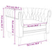 Fotoliu Chesterfield, gri taupe, material textil - WALTI WALTI
