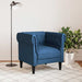 Fotoliu Chesterfield, albastru, material textil - WALTI WALTI
