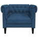 Fotoliu Chesterfield, albastru, material textil - WALTI WALTI