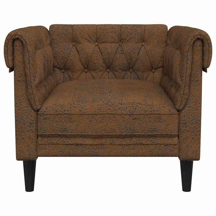 Fotoliu Chesterfield, maro, material textil - WALTI WALTI