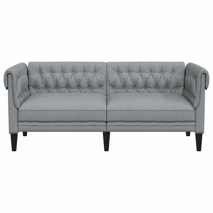 Canapea Chesterfield cu 2 locuri, gri deschis, material textil - WALTI WALTI