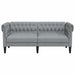 Canapea Chesterfield cu 2 locuri, gri deschis, material textil - WALTI WALTI