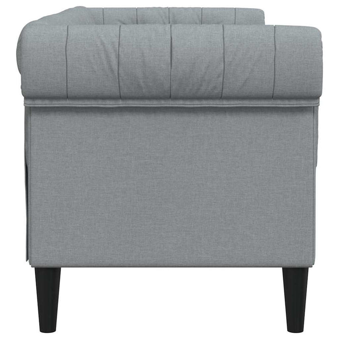 Canapea Chesterfield cu 2 locuri, gri deschis, material textil - WALTI WALTI