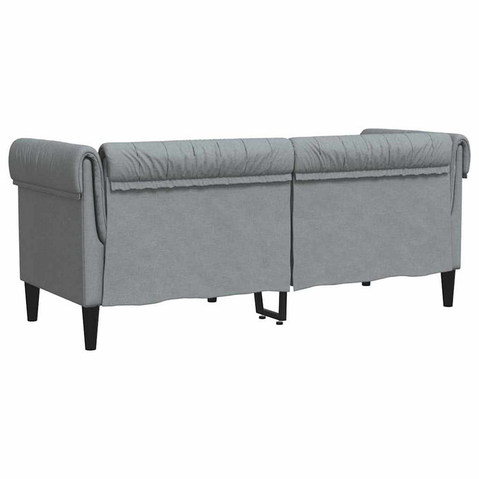 Canapea Chesterfield cu 2 locuri, gri deschis, material textil - WALTI WALTI